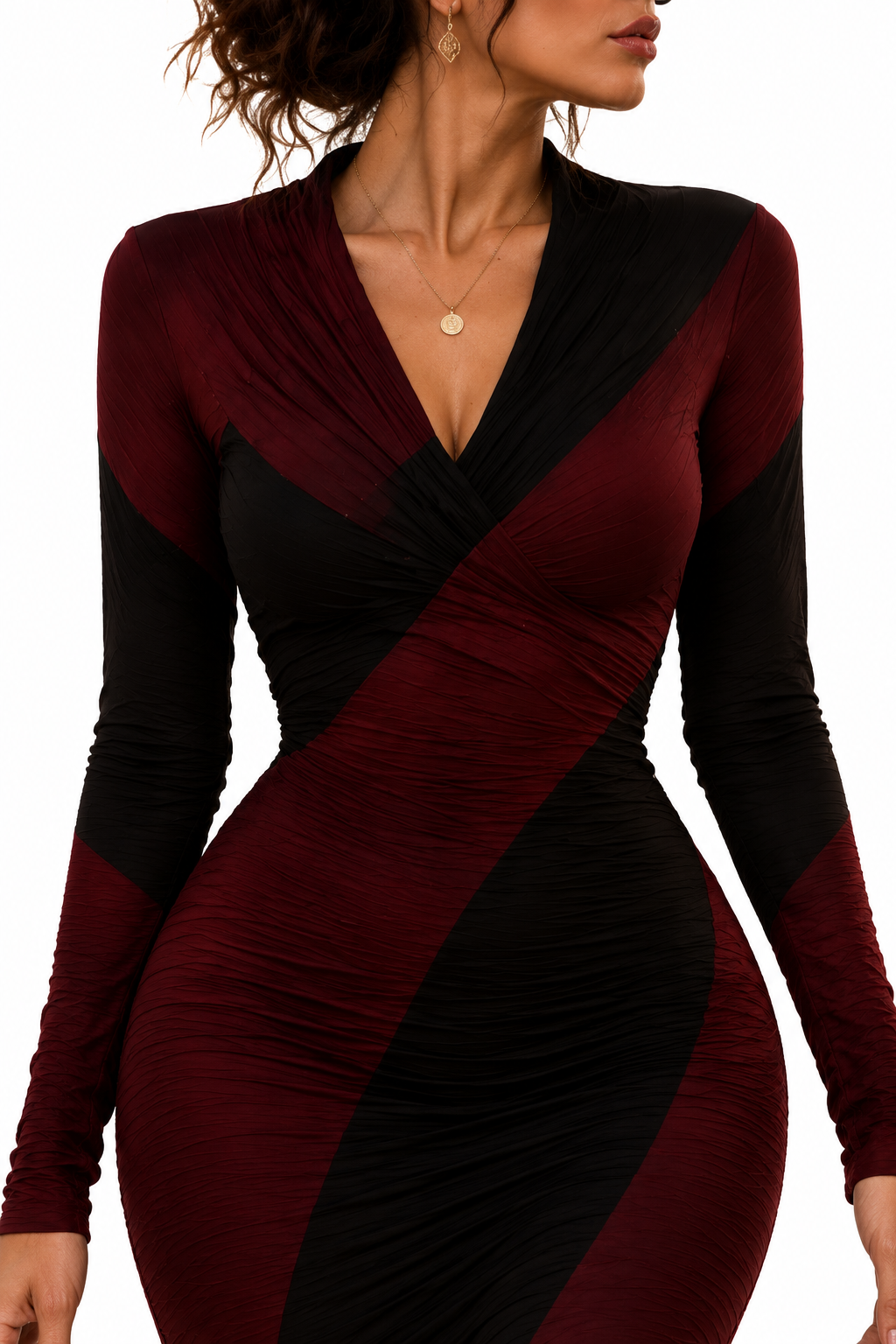 Burgundy Mermaid Maxi Dress