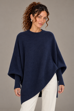 Asymmetric Hem Oversized Knit Sweater