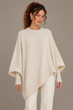 Asymmetric Hem Oversized Knit Sweater