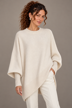 Asymmetric Hem Oversized Knit Sweater